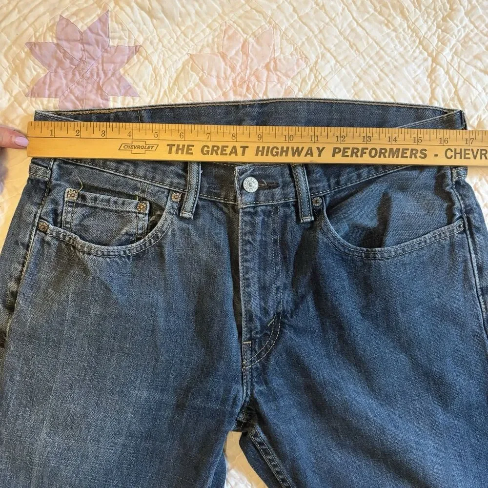Levi's Men's Straight Jeans in Dark Wash Blue
